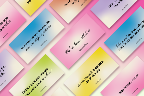 calendário 2026 saquinho de lixo